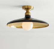 Forvara Farmhouse Metal Ceiling Light - Industrial Round Disc Design